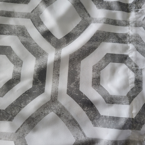 Octagon Blocks Shower Curtain White / Gray 72" × 72" - Picture 6 of 12